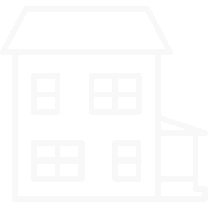 Simple house icon, representing multi-family and residential electrical construction.